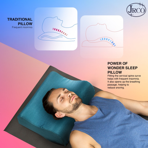 DOUBLE CONTOURED MEMORY FOAM PILLOW
