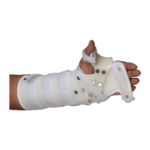  Forearm corset with M. P. SUPPORT THUMB IN OPP.